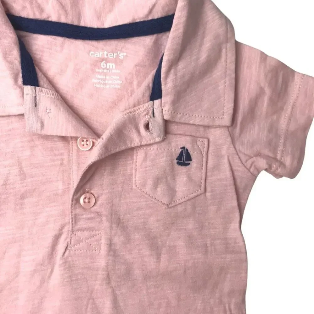 Carter's Set of 3 Short Sleeve Onesies. Size 6M